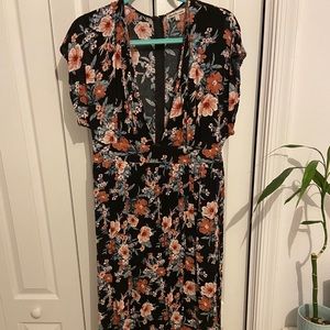Black floral Dress